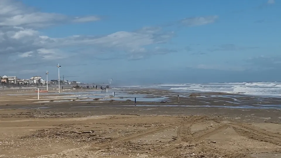 la spiaggia di Rimini