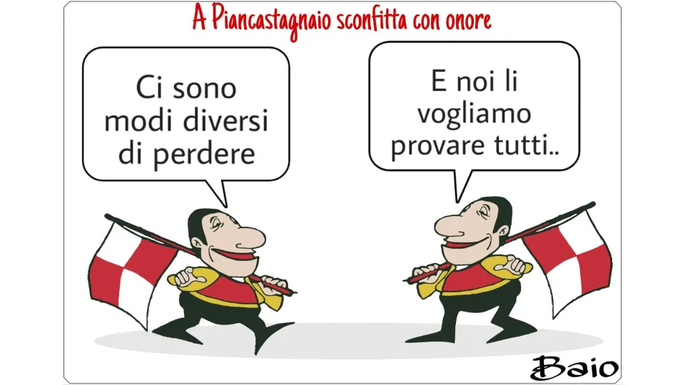 La vignetta di Baio dopo Pianese-Rimini 1-0