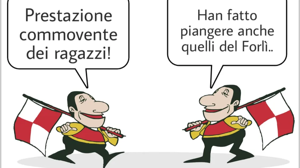 La vignetta di Baio dopo Rimini-Forlì 1-0
