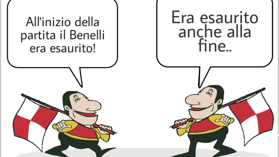 La vignetta di Baio dopo Vis Pesaro-Rimini 1-1