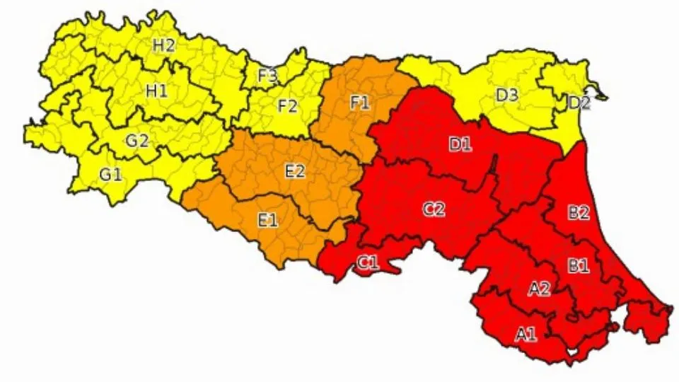 l’allerta meteo per oggi
