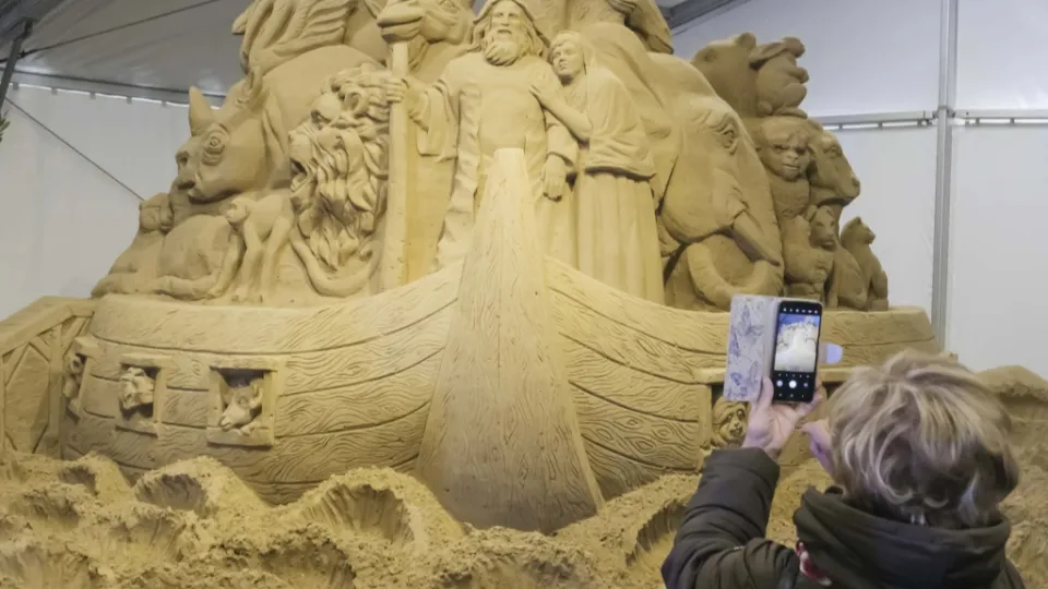 l'Arca di Noe del nuovo presepe di sabbia