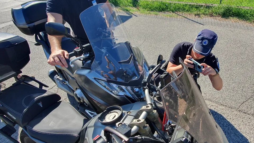 le due moto coinvolte nell'impatto