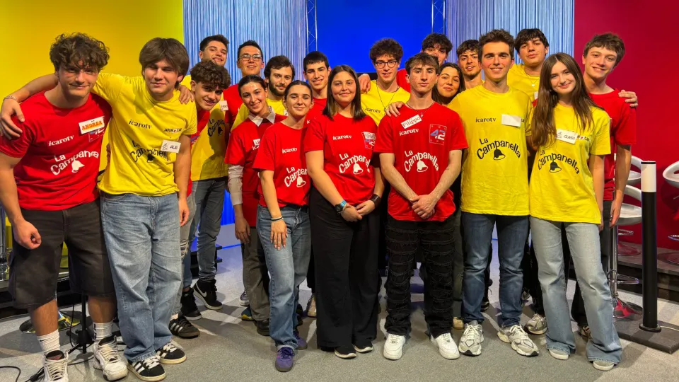 Le squadre dell'Einstein e di San Marino insieme a fine puntata