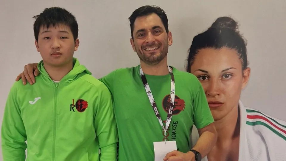 Lin Jiahui e il maestro Longo