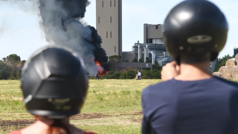 l'incendio a Raibano del primo giugno (Adriapress)