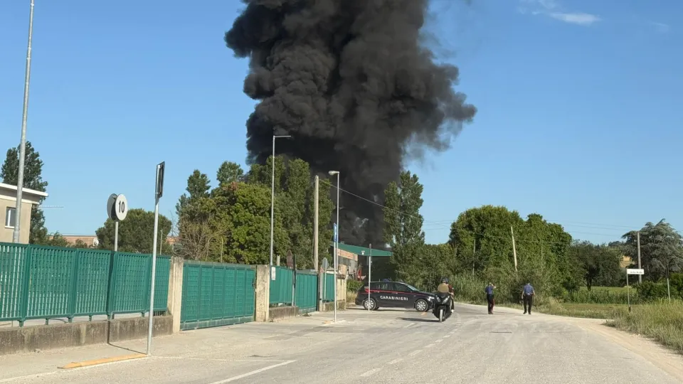 l'incendio a Riabano