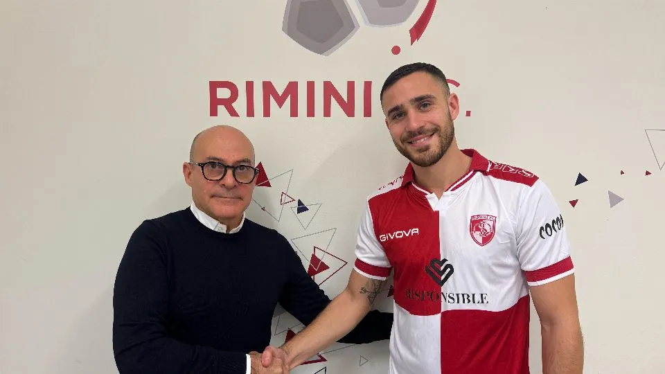 Luca Gagliano insieme al DS del Rimini, Antonio Di Battista