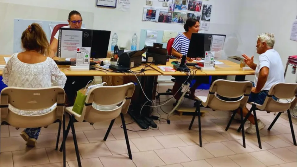 l'ufficio accoglienza della Cgil