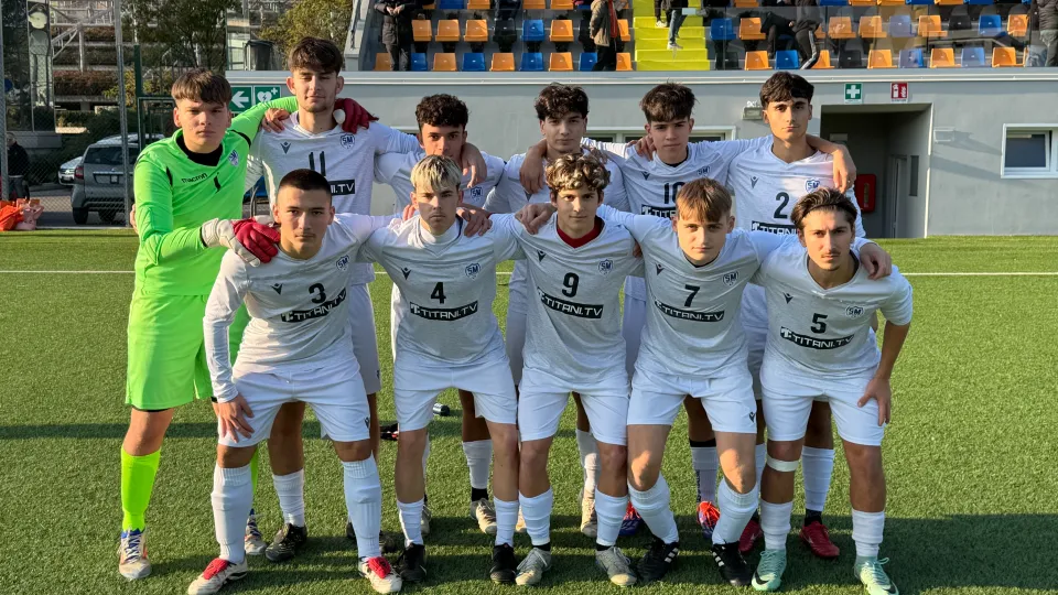 L'undici di partenza della San Marino Academy Under 22 (Foto SMAcademy)