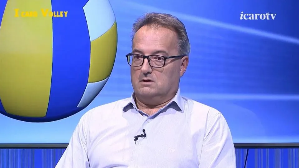 Il presidente della Consolini Volley Femminile, Stefano Manconi, nello studio di Icaro Volley
