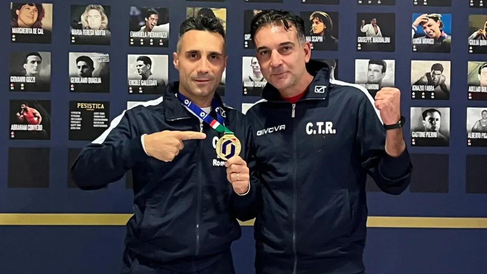 Manuel Cunti con il maestro Vito Minnini
