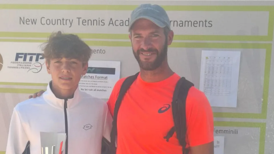 Mattia Logrippo con coach Gianluca Landini