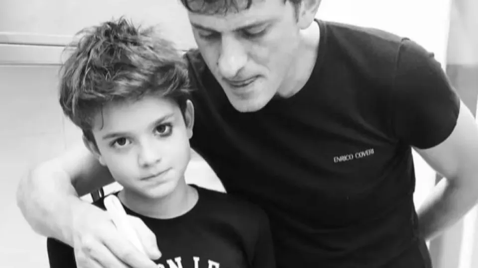 Mattia Minguzzi col papà