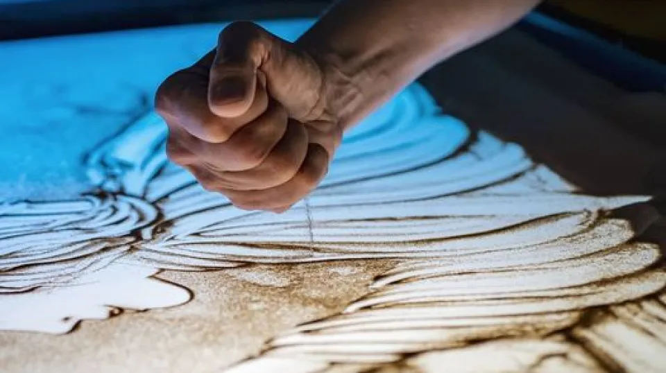 Mauro Masi e la sand art