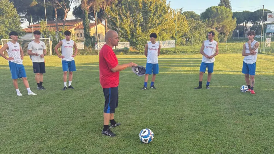 Mirco Giorgi durante un allenamento