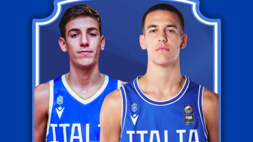 Nicolò Ronci e Mattia Ruggeri con la canotta della Nazionale