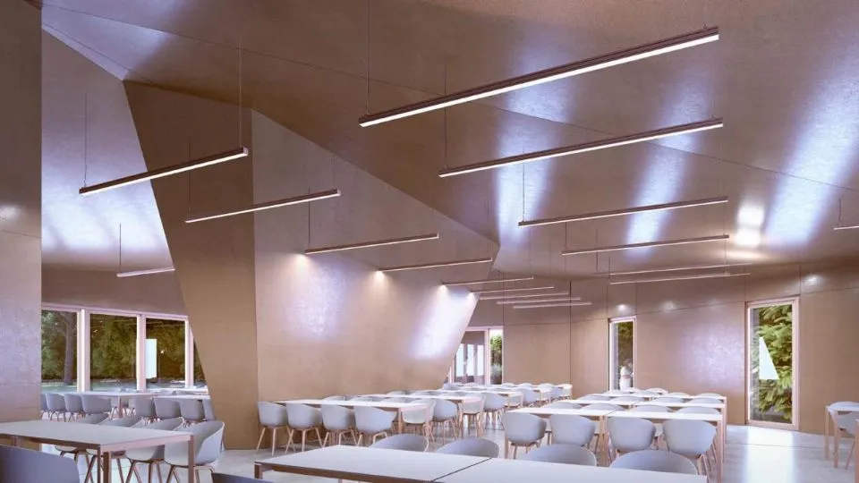 il rendering della scuola Flavia Casadei
