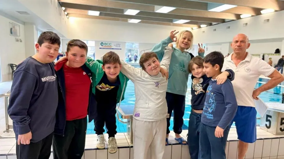 alcuni piccoli atleti della sezione pallanuoto di Polisportiva Riccione