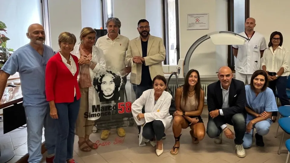 Paolo Simoncelli, Kate Fretti, la sindaca Angelini e i dirigenti medici