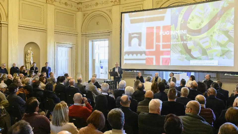 Rimini; 19/03/2025: Comune RN Uff Stampa, presentazione PUG alla Sala Ressi del Teatro Galli.
©Riccardo Gallini /GRPhoto
