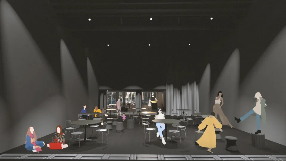 rendering dell'interno del Tondelli