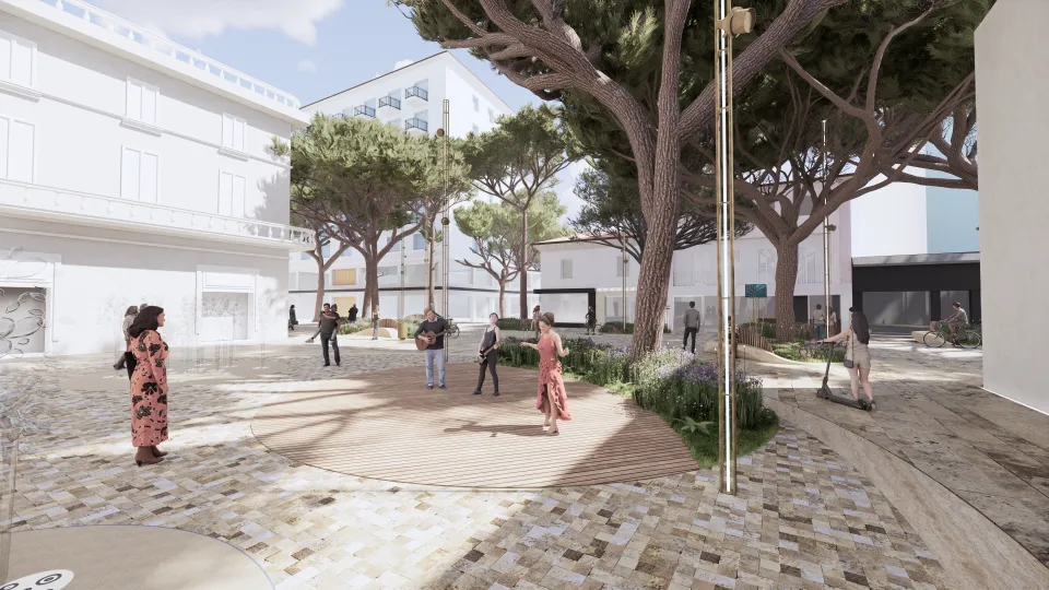 Rendering di piazzetta del Faro