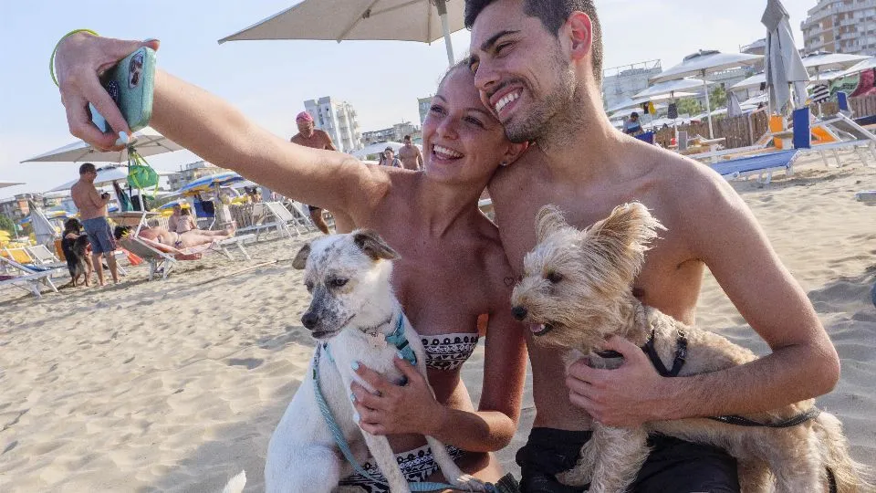 Rimini; 21/07/2021: spiaggia 81 dog friendly
©Riccardo Gallini /GRPhoto
