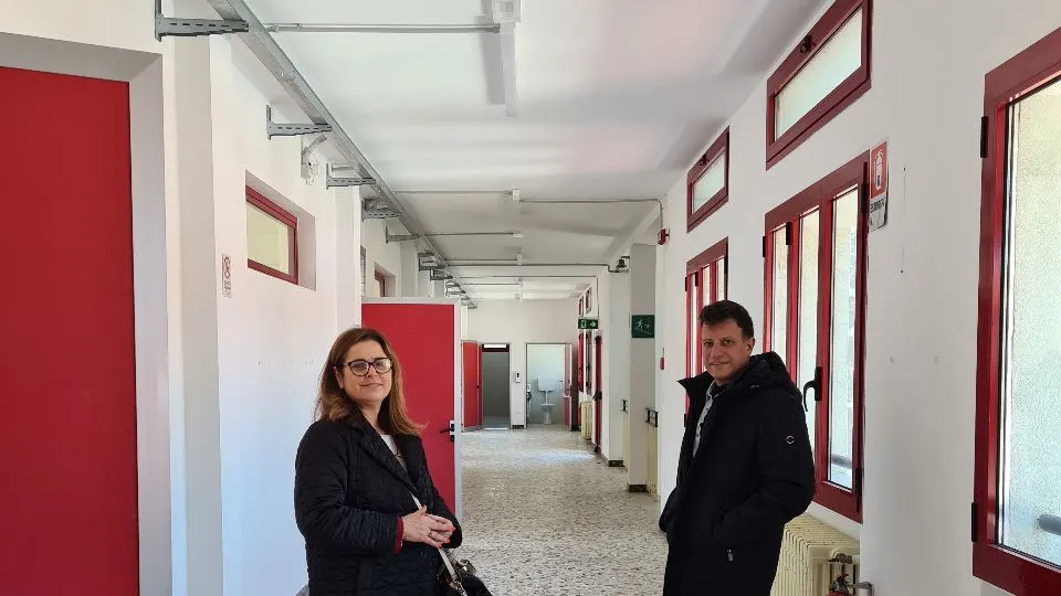 il sopralluogo di Sindaco e assessora alla scuola Saffi