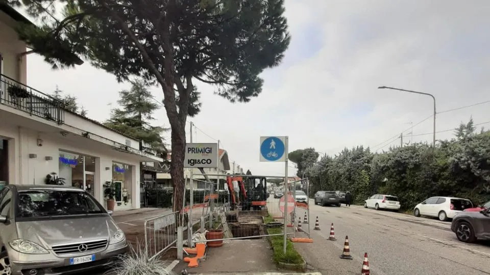 il luogo dove si è rotta la tubatura
