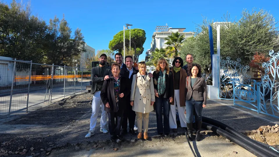 sindaca e giunta sul cantiere