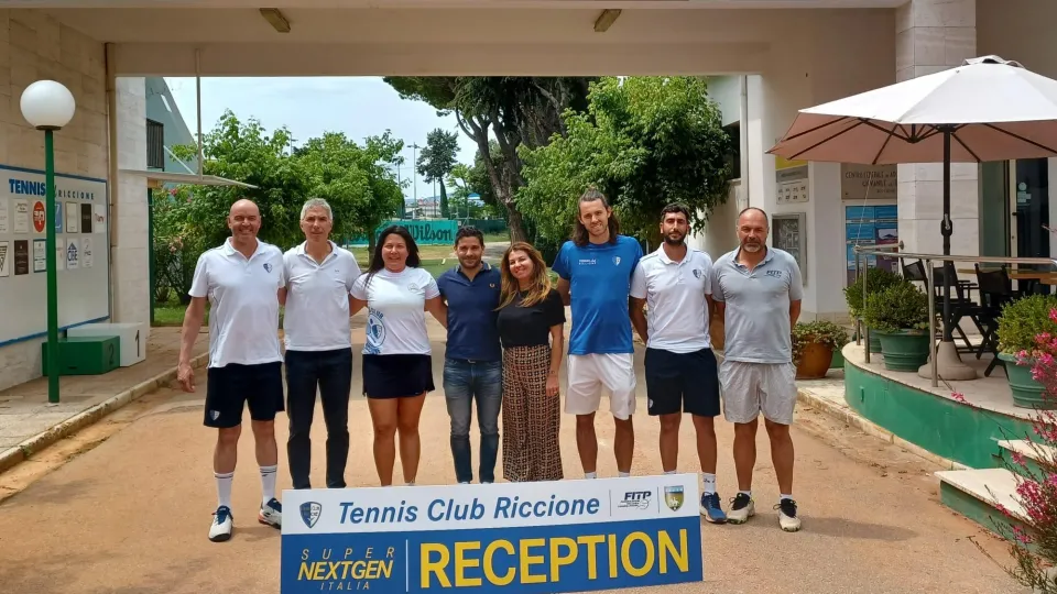 Tecnici e dirigenti alla presentazione del Super Next Gen al Tennis Club Riccione