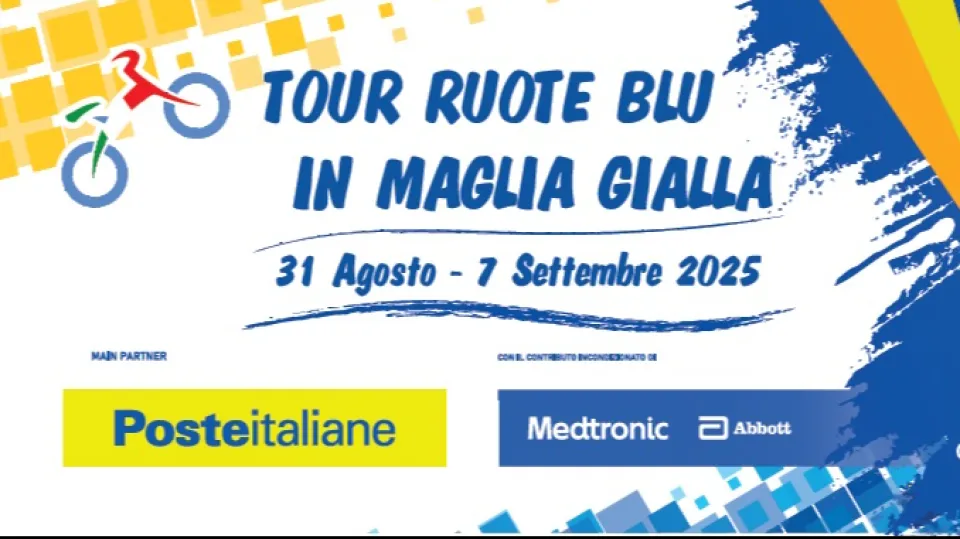 tour ruote blu in maglia gialla diabete
