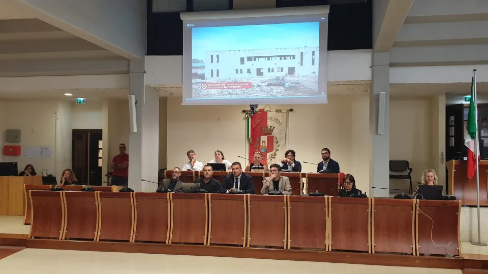 Un momento della commissione consigliare