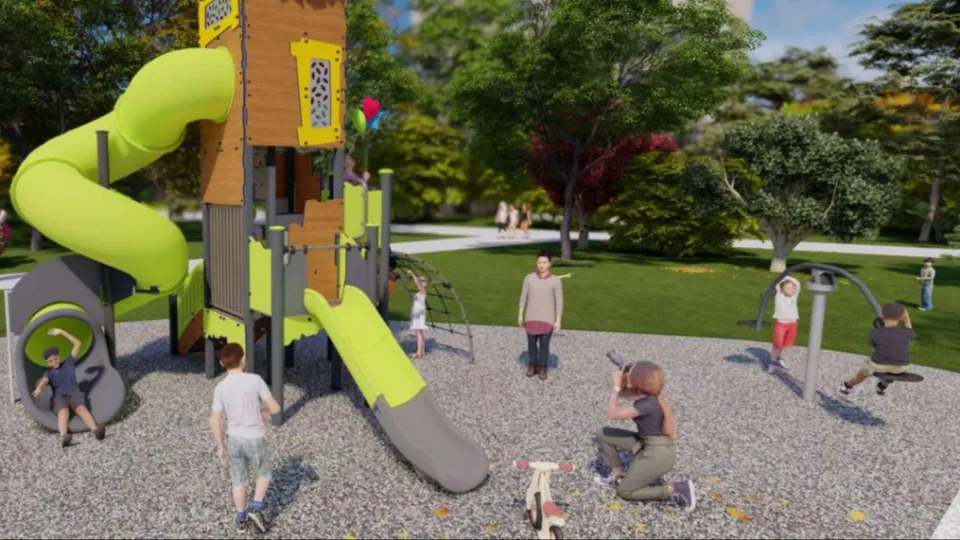 un rendering del parco delle Speranze