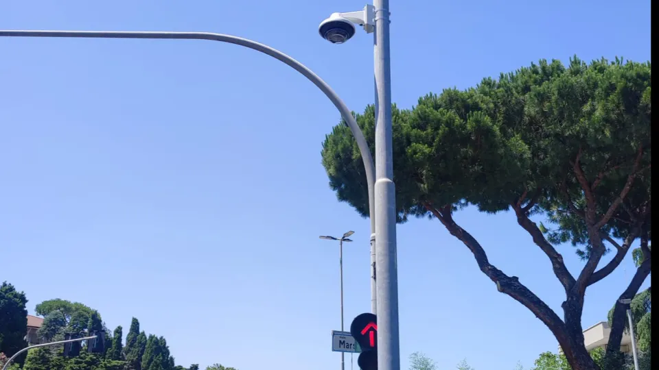 una videocamera