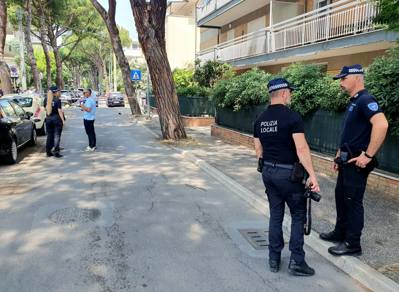 i rilievi sul luogo dell'incidente a Riccione (Adriapress)