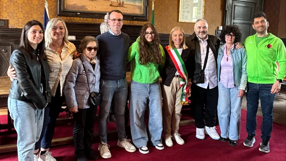 Anna Vittoria Forlani ricevuta a Palazzo Mancini da Sindaca e Vicesindaco