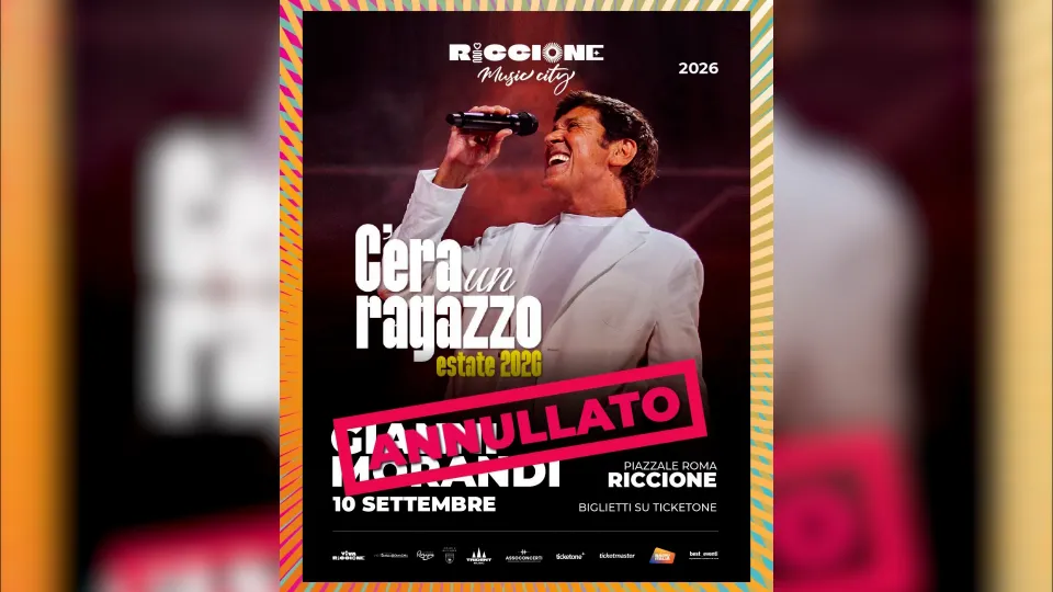 annullato il concerto di Gianni Morandi