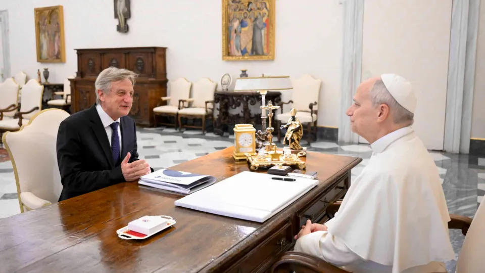 Bernhard Scholz in udienza da Papa Leone XIV (copyright Vatican Media)