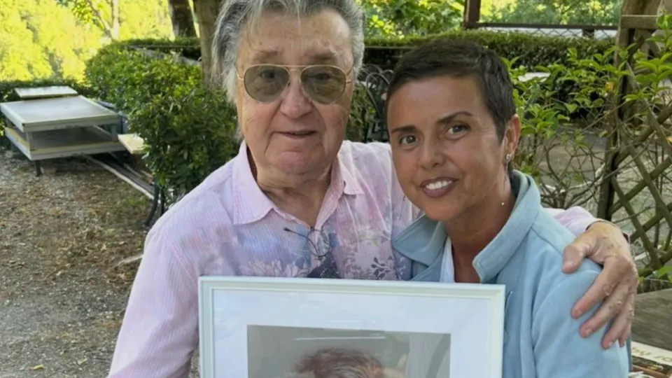 Bobby Solo con la pittrice Denise Camporesi