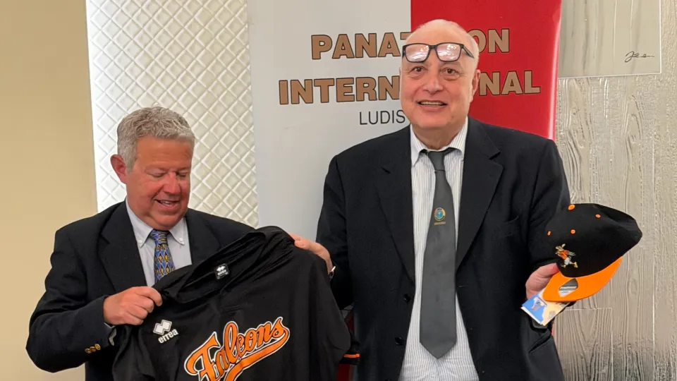 Carlo Ravegnani e Gianluca Riguzzi, presidente del Panathlon Rimini