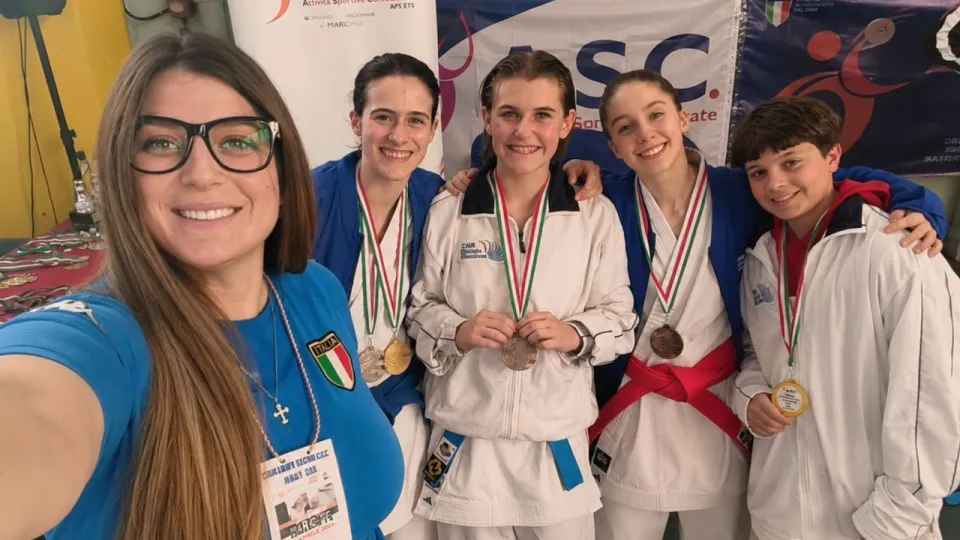 Carlotta Villa con alcuni atleti
