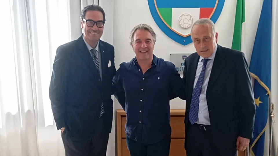 Da sinistra Luigi Barbiero, Andrès Marengo e Giancarlo Abete