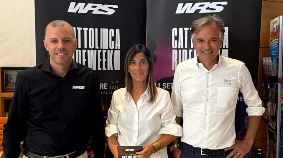 Da sinistra: Zavoli, Ceo Wrs, l'assessora Bartolucci e Albani di MWC