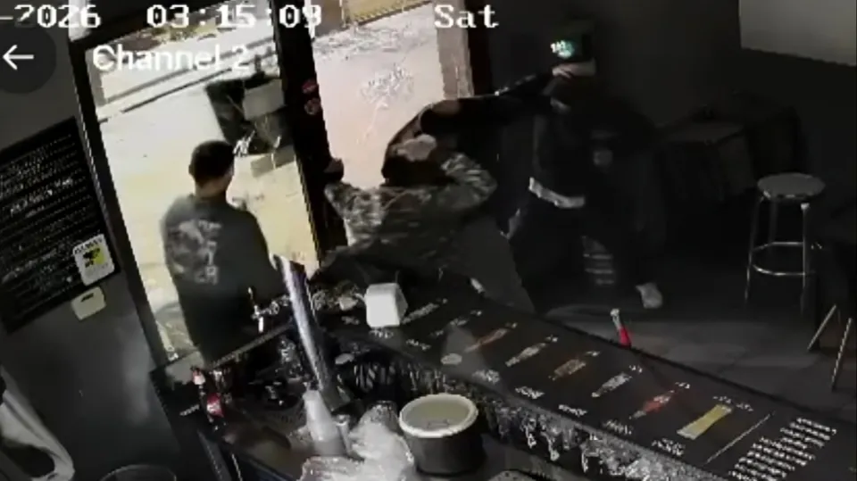 dalla videocamera del locale