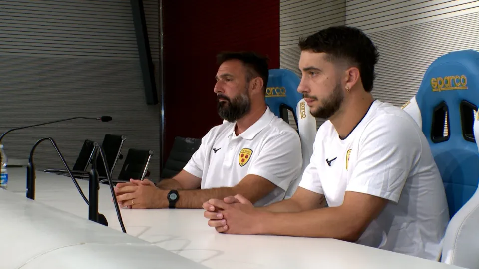 Danilo Girolomoni e Tommaso Bernardi durante la conferenza stampa della vigilia
