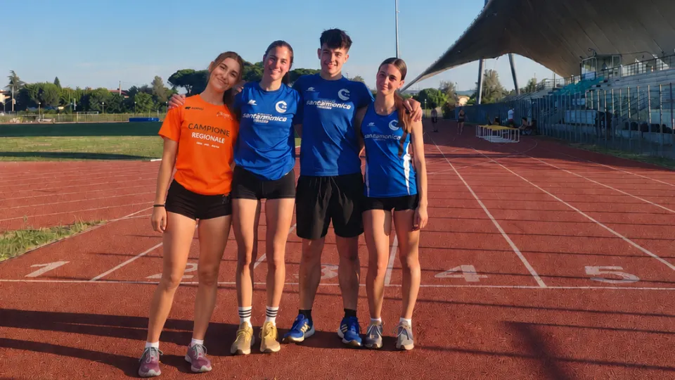 Elena Vanzolini, Campionessa Regionale 200 m., Giulia Ciavatta, Pietro Rastelli, Irene Fusco hanno partecipato ai Campionati Italiani Under 18