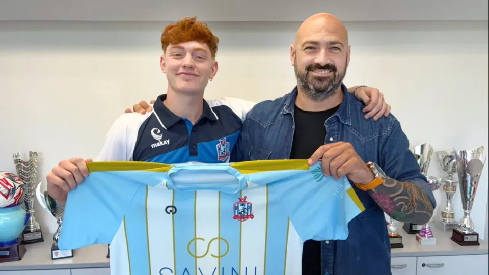 Erik Lorenzini insieme al DS Vitiello
