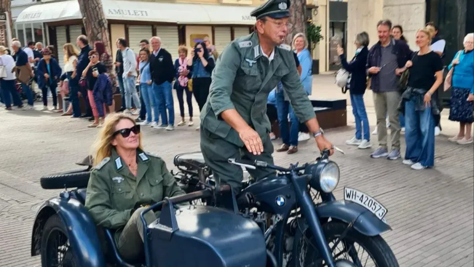 Vaccarino sul suo sidecar